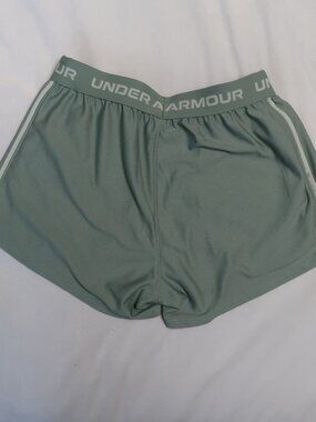 light green under armour shorts